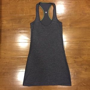 Cool Racerback *Extra Long Heathered Coal Size 2
